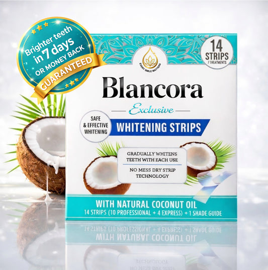 Blancora Exclusive Whitening Strips (7-Day Treatment, 2- Strips per Pack) Safe Strip Technology